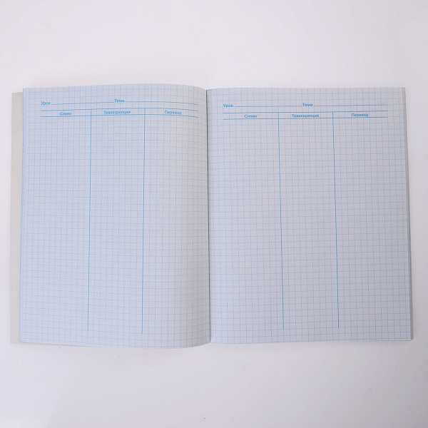 Тетрадь-словарик для записи Иностранных слов А5 48 л. "Красная" оригинальный блок Со справ.инф оригинальный блок на скобе 