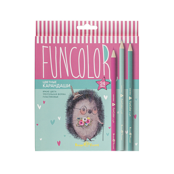 Карандаши 24 цв. "FUNCOLOR" пластиковые