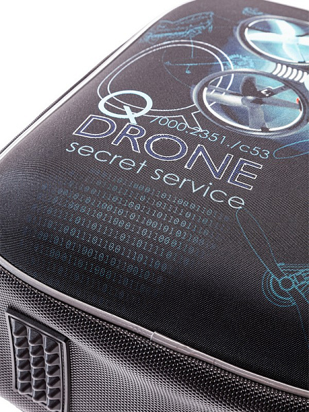 Рюкзак Hatber ERGONOMIC light -DRONE- 38х29х12,5см EVA материал светоотраж. 1 отделение 2 кармана и 1 потайной на спинке в комплекте с термосумкой