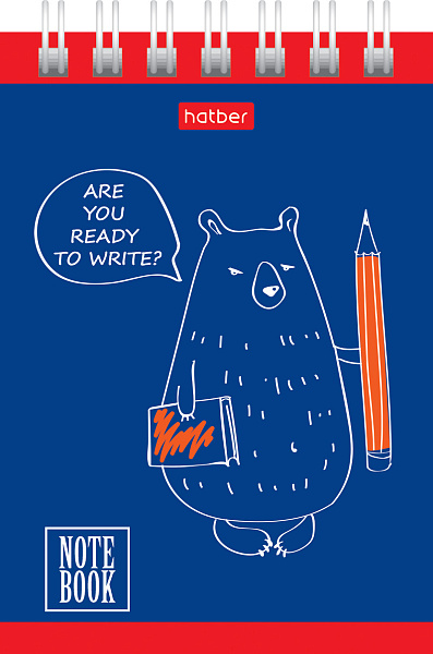 Блокнот А7 40 л. без линовки на гребне "Мысли вслух" тониров.блок 