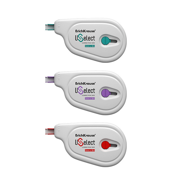 Корректир. лента 5мм х 8м ErichKrause® USelect с поворотным аппликатором, 