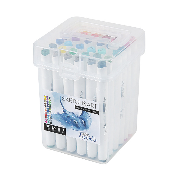 Набор маркеров акварельных 36 цв. "SKETCH&ART"