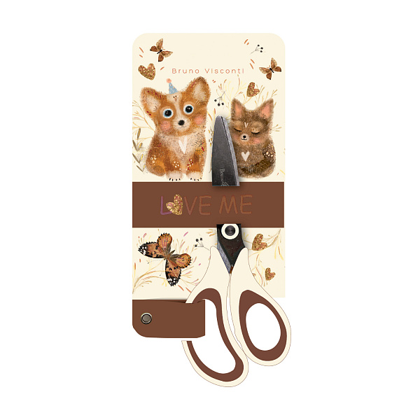 Ножницы 142 мм детские "LOVE ME" (эргономичные ручки)