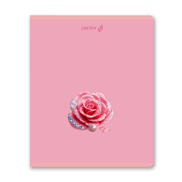 Тетрадь 48 л. кл. "Нежные мечты" выборочные блёстки, A5 на скобе 65 г/кв.м , белизна 100 %  01476  "Светоч"
