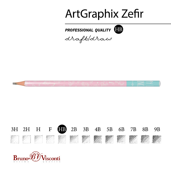 Карандаш ч/г HB "ArtGraphix. Zefir. Зефирные животные. Единорожки" (пластиковый корпус)