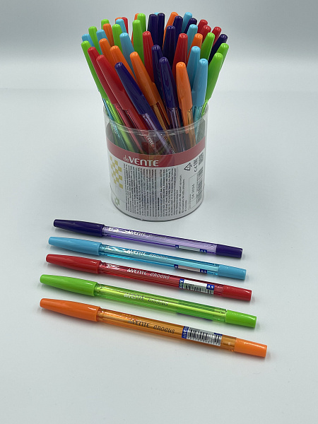 Ручка шариковая d=0,5 мм "Crocus", полупрозрачный флуоресцентный корпус, ароматизированные синие чернила, сменный стержень, индивидуальная маркировка, цвета корпуса ассорти, в пластиковой тубе, синяя