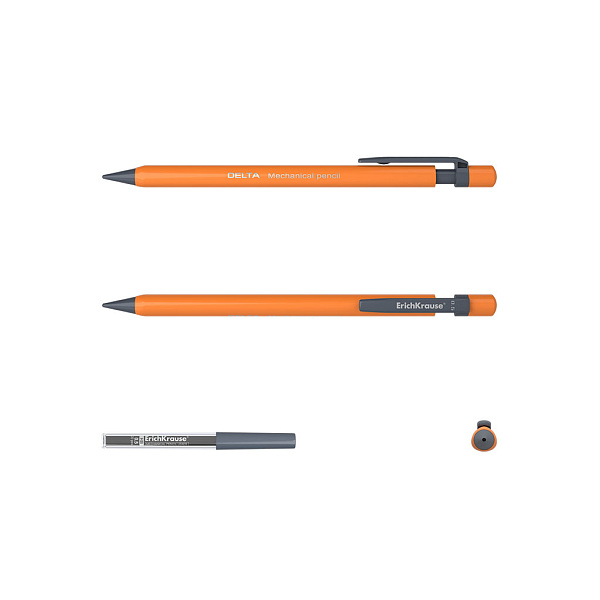 Карандаш автомат. 0,5 мм ErichKrause® Delta в наборе с 20 грифелями НВ (в блистере по 1 шт.)