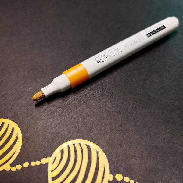 Маркер акриловый "SKETCH&ART" ЗОЛОТОЙ 