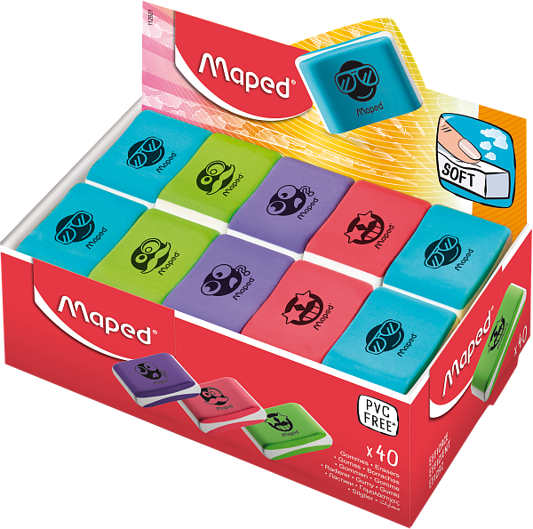 Ластик Maped ESSENTIALS SOFT цвета ассорти