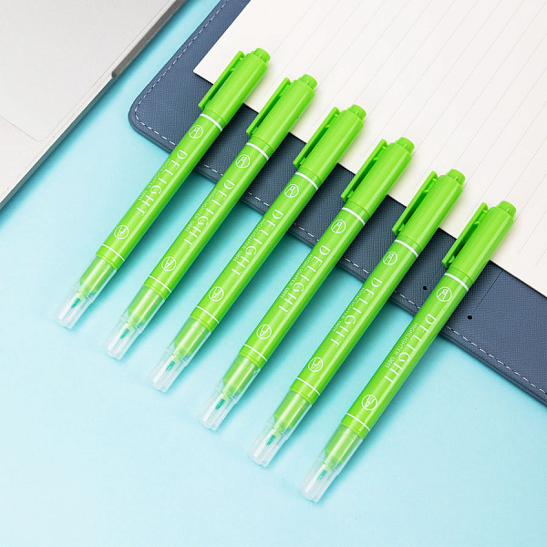 Маркер-текстовыделитель 1-4 мм Deli двойной пиш. наконечник зеленый