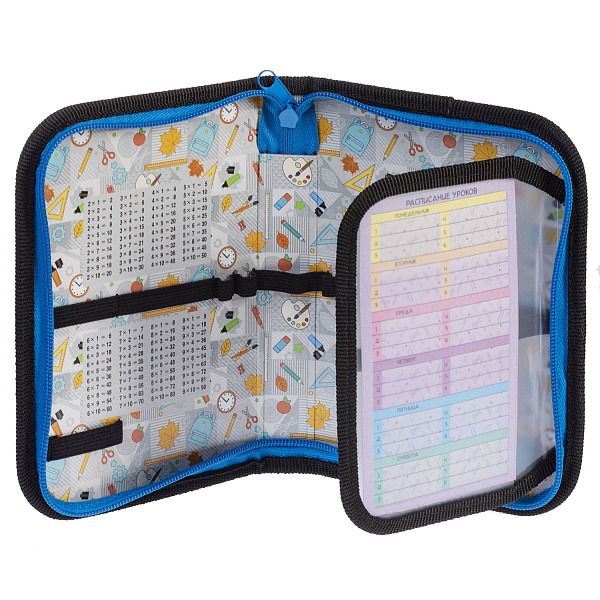 Пенал 1секц.+ств. 190*130 Hatber "Машины будущего" на молнии глянц. ламин. с табл.умножения  в индив.упак.