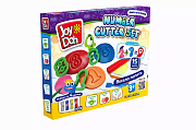 Масса для лепки Joy Doh, набор NUMBER CUTTER SET - УЧИМСЯ СЧИТАТЬ, пресс формы для цифр и вычислений,19 аксессуаров, 4 пакетика с тестом (4 x 50 г.)