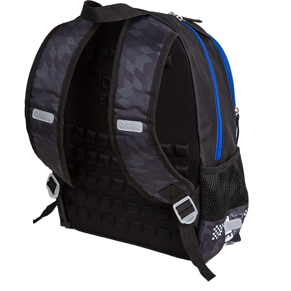 Рюкзак школьный "Attomex. Basic. Speed Zone" 38x27x17 см (14 л) вес 450 г, 1 отд.на молнии,формоустойчивая спинка с массажными точками 