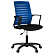 Кресло оператора Helmi HL-M16 "Webstar", спинка ткань-сетка синяя/сиденье ткань черная