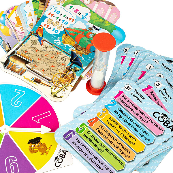 Игра-викторина Умная Сова «УЧИМСЯ СЧИТАТЬ», BOX 21x3x13  Bondibon