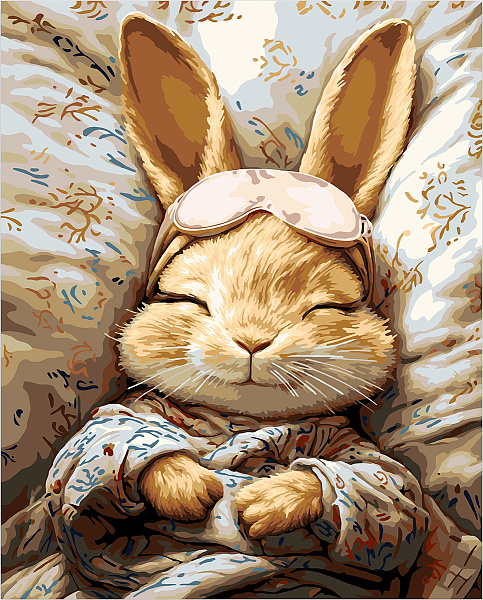 Картина по номерам 50*40 "Сон зайки" "ФРЕЯ"