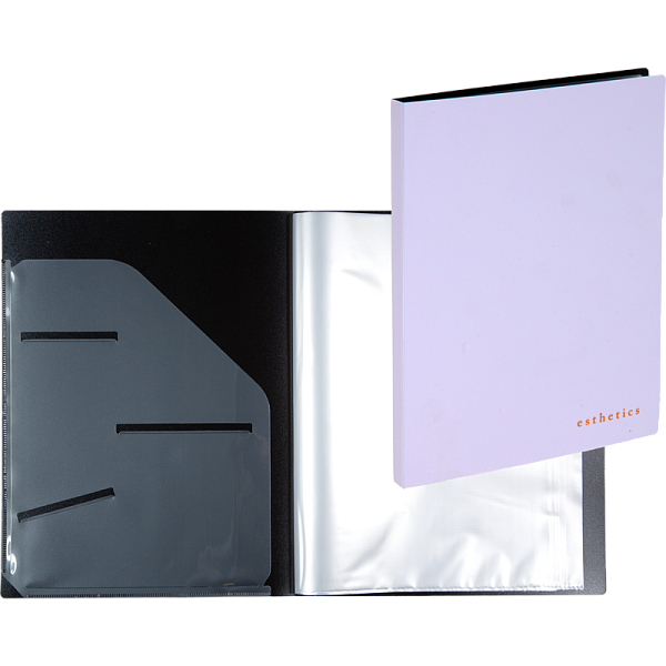 Папка 20ф А5 "deVENTE. Esthetics" полипропилен 700 мкм, лавандово-пепельная, фактура "soft-touch" вкладыши 30 мкм, внутренний карман 160 мкм, индивидуальная упаковка, 