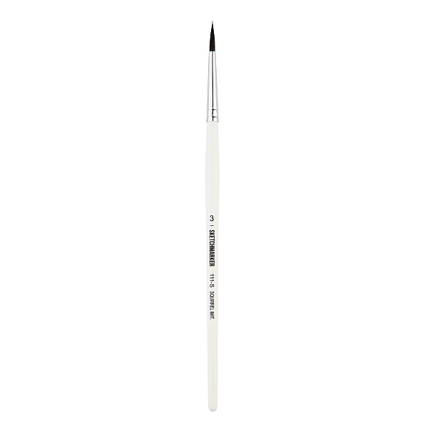 Кисть для акварели Sketchmarker 111 белка имитация круглая ручка короткая №3