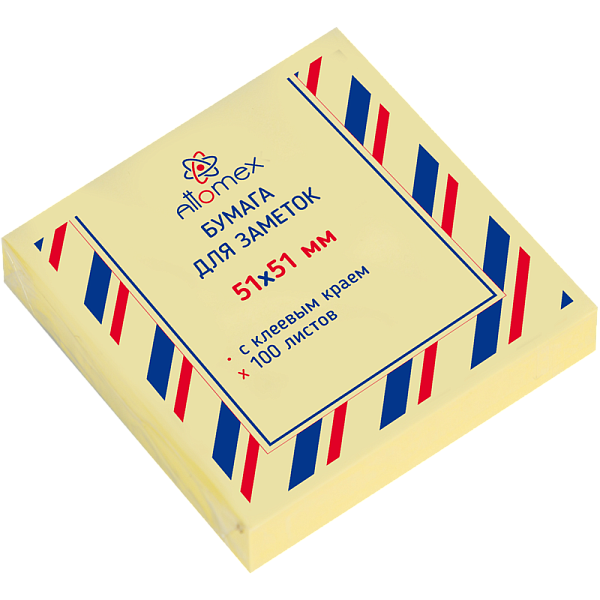Бумага на л/п  51*51 100 л. "Attomex" офсет 75 (70) г/м², желтая