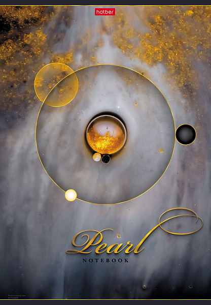 Тетрадь А4 80 л. лин. "Pearl" на скобе 3 диз. в блоке  мат ламин,тиснение