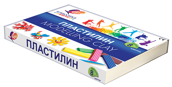 Пластилин 8 цв. Луч "Классика" (Детство)