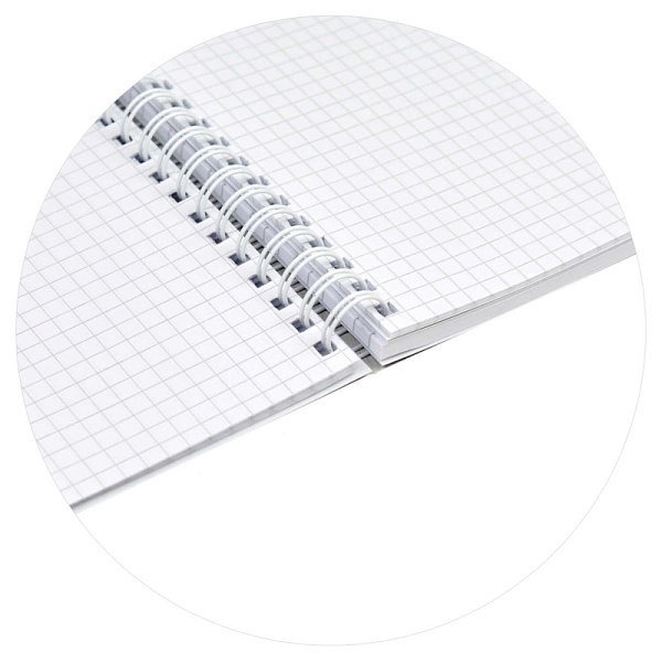 Тетрадь 100 л. кл./лин. греб. "Double book" "ЛЕСНОЙ ОФИС" /А5, облож.- полипропилен, двойная тетрадь с 4-мя обложками/