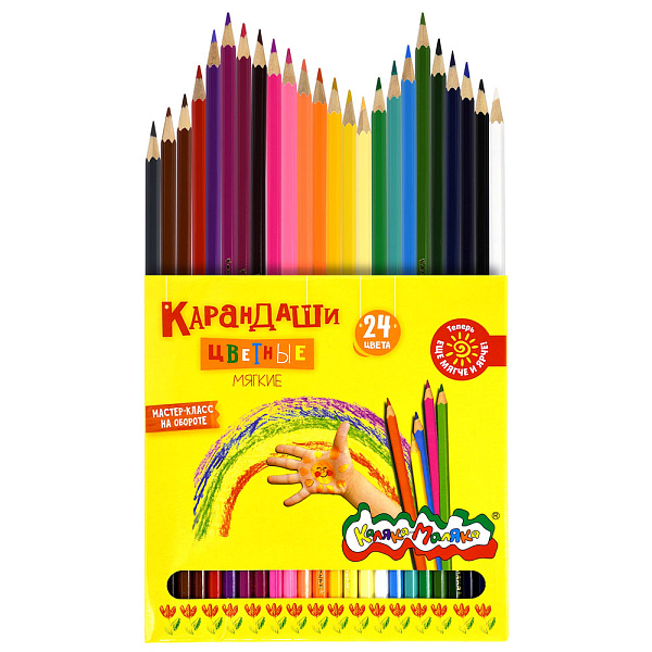 Карандаши 24 цв. "Каляка-Маляка" деревян., шестигран., карт.уп.