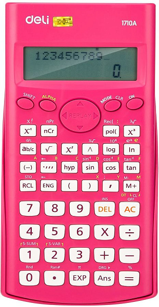 Калькулятор научный Deli E1710A/RED красный 10+2-разр.