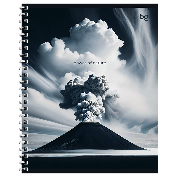 Тетрадь А5 48 листов в клетку на гребне, BG "Сила природы", обложка мелованный картон, вд-лак, 60 г/м2, эконом