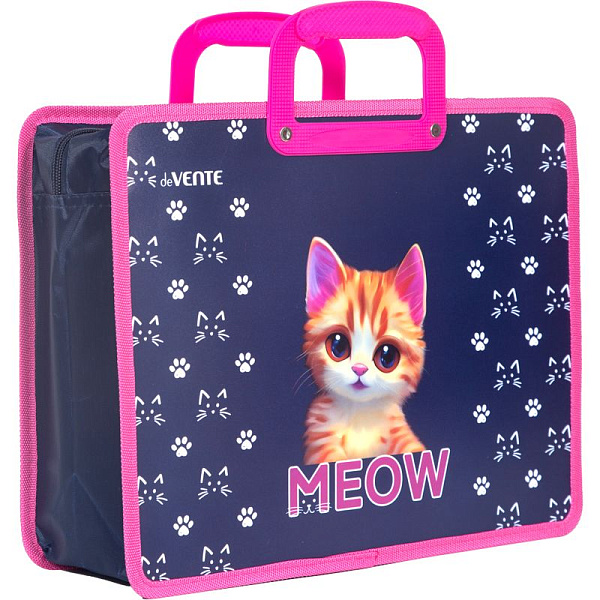 Папка для тетрадей, ИЗО и технологии "deVENTE. MEOW" A4 с ручками, с расширением 10 см