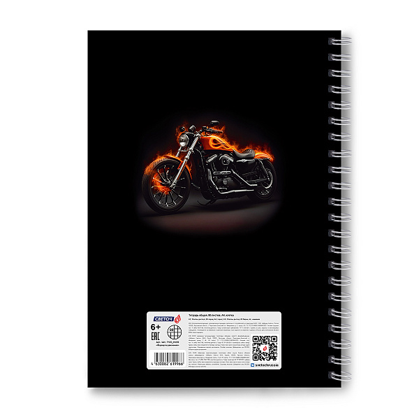 Тетрадь A4 80 л. кл. на гребне "Формула движения" 65 г/кв.м , белизна 100 %  01229  "Светоч"