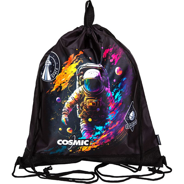 Сумка для сменной обуви "deVENTE. Cosmic" 40x47 см, водоотталкивающая ткань, на веревочной завязке, 