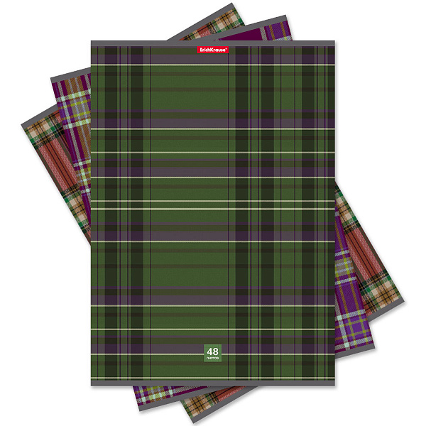 Тетрадь А4 48 л. кл. ErichKrause "Scottish Cage" MIX_PACK