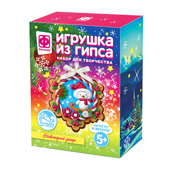 Игрушка из гипса "Снежинка №1"