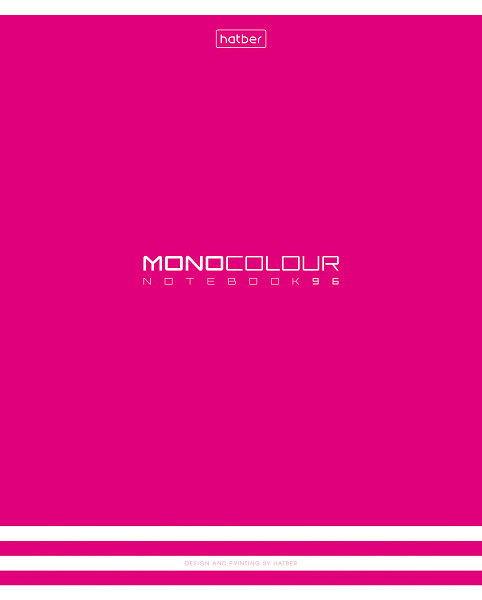 Тетрадь 96 листов в клетку "MONOCOLOUR", обложка мелованный картон, матовая ламинация, тиснение, 60 г/м2