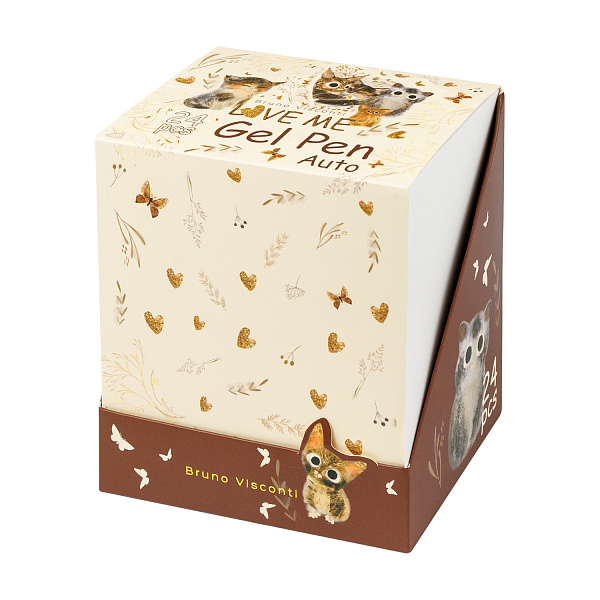 Ручка гелевая автомат. 0,5 мм "LOVE ME" СИНЯЯ