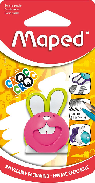 Ластик-пазл для точного стирания Maped CROC CROC PUZZLE BUNNY  асс.
