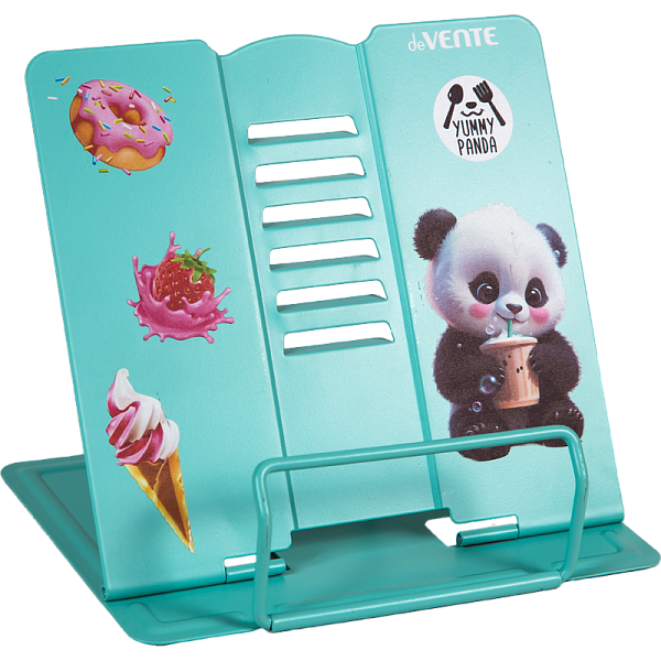 Подставка для книг метал. 20x19 см "deVENTE. Yummy Panda" окрашенная, вес 430 г, с противоскользящими ножками, с полноцветным рисунком, в пластиковом пакете с европодвесом