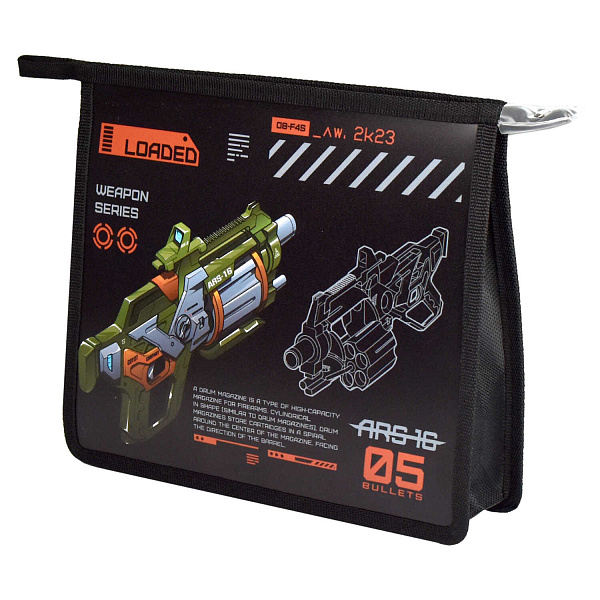 Папка для тетрадей А5 Феникс+ "БЛАСТЕР" (полипропилен, 23.3x20х6.5 см, 1 отд., молния, дно с расширением, УФ-печать)