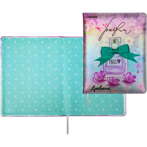 Дневник 1-11 кл. 48 л. "deVENTE. Perfume" 80 г/м² бел.бум., искусств.кожа с поролоном твердая ,шелкография,