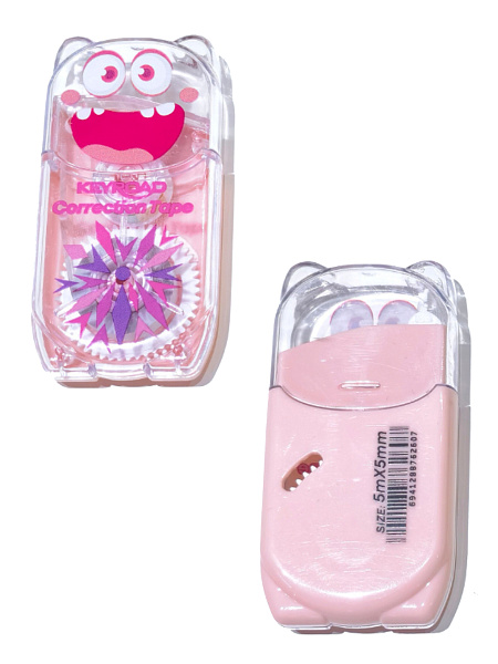 Корректир. лента 5мм х 5м KEYROAD Mini ассорти, в дисплее,