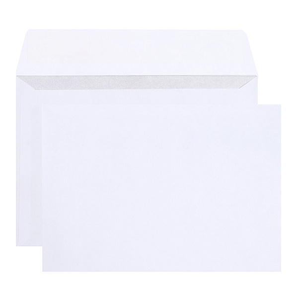 Конверт 229х324 С4 чистый", силиконовая отрывная лента, 90г/м2, запечатка, 10шт