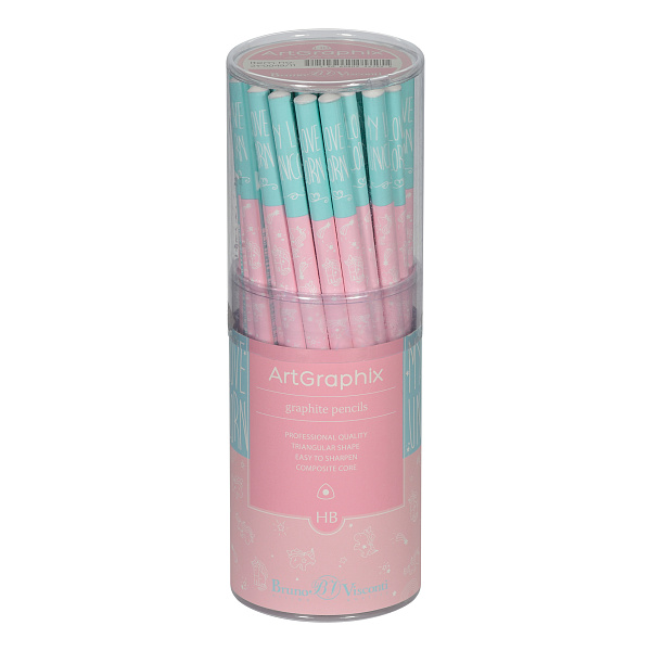 Карандаш ч/г HB "ArtGraphix. Zefir. Зефирные животные. Единорожки" (пластиковый корпус)