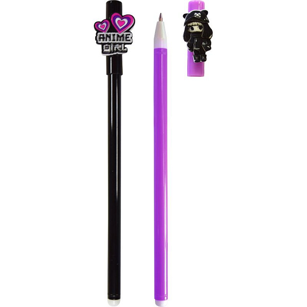 Ручка шариковая подарочная  d=0,7 мм "deVENTE. Anime Girl" синие чернила, декоравтивн элемент 