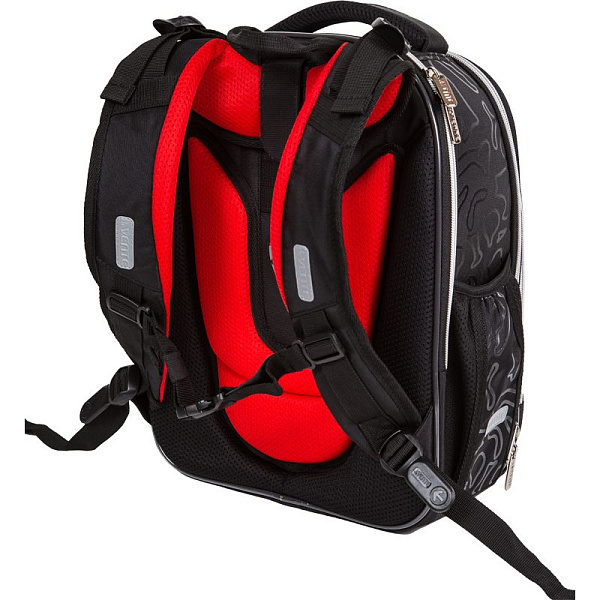 Рюкзак школьный "deVENTE. Premier. MOVE" жесткий 37x28x18 см (17 л) вес 1000 г, 2 отд. на молнии для формата A4, 1 передний карман с органайзером, 2 боковых кармана сеточкой на резинке, эргономичная формоустойчивая вентилируемая спинка (евросетка) и 