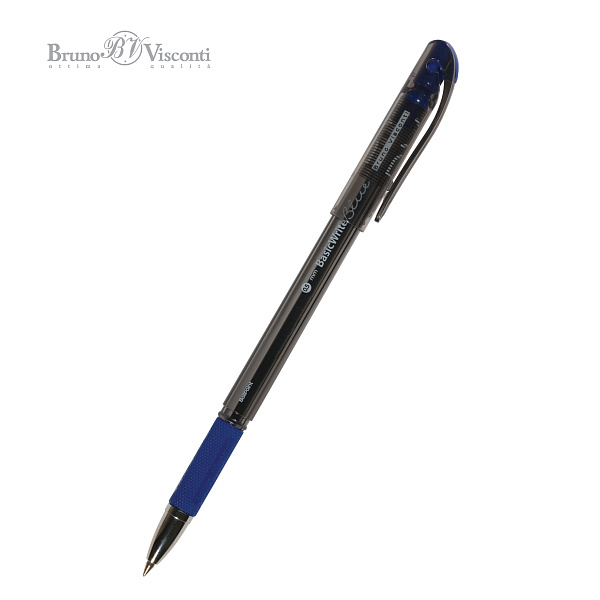 Ручка шариковая 0,5 мм Bruno Visconti "BasicWrite.Ice"  СИНЯЯ