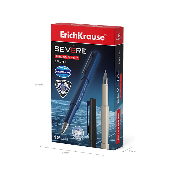 Ручка шариковая ErichKrause Severe Ultra Glide Technology, СИНЯЯ (в коробке )