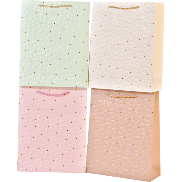 Пакет подарочный бумажный "deVENTE. Small Fleur" вертикальный, 18x23x8 см, горячее тиснение и конгрев, бумага 210 г/м², ассорти 4 дизайна