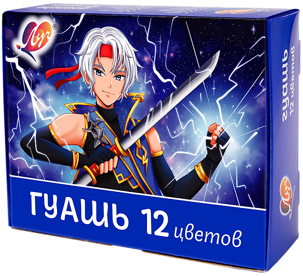 Гуашь 12 цв. 15 мл. Луч "Аниме" Синяя