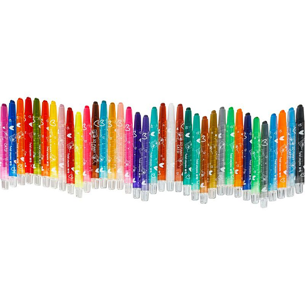 Мелки восковые M&G 36 цв. круглые, выдвижной механизм, для детей